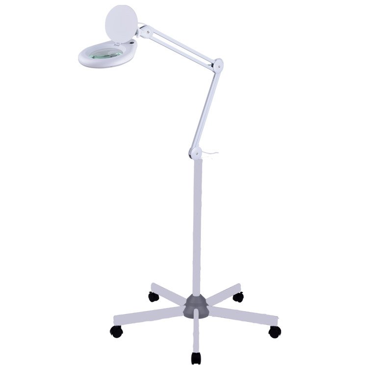 Professional table floor portable facial steamer magnifying lamp round led lamp for beauty salon tattoo master
