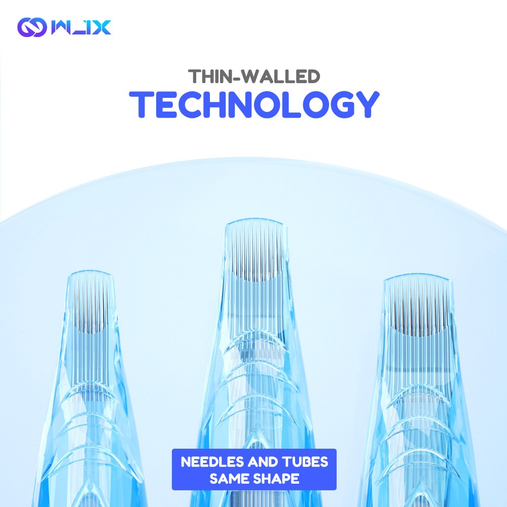 WJX private label disposable permanent tattoo needle cartridge 0.3mm 0.35mm professional round liner tattoo cartridge needles