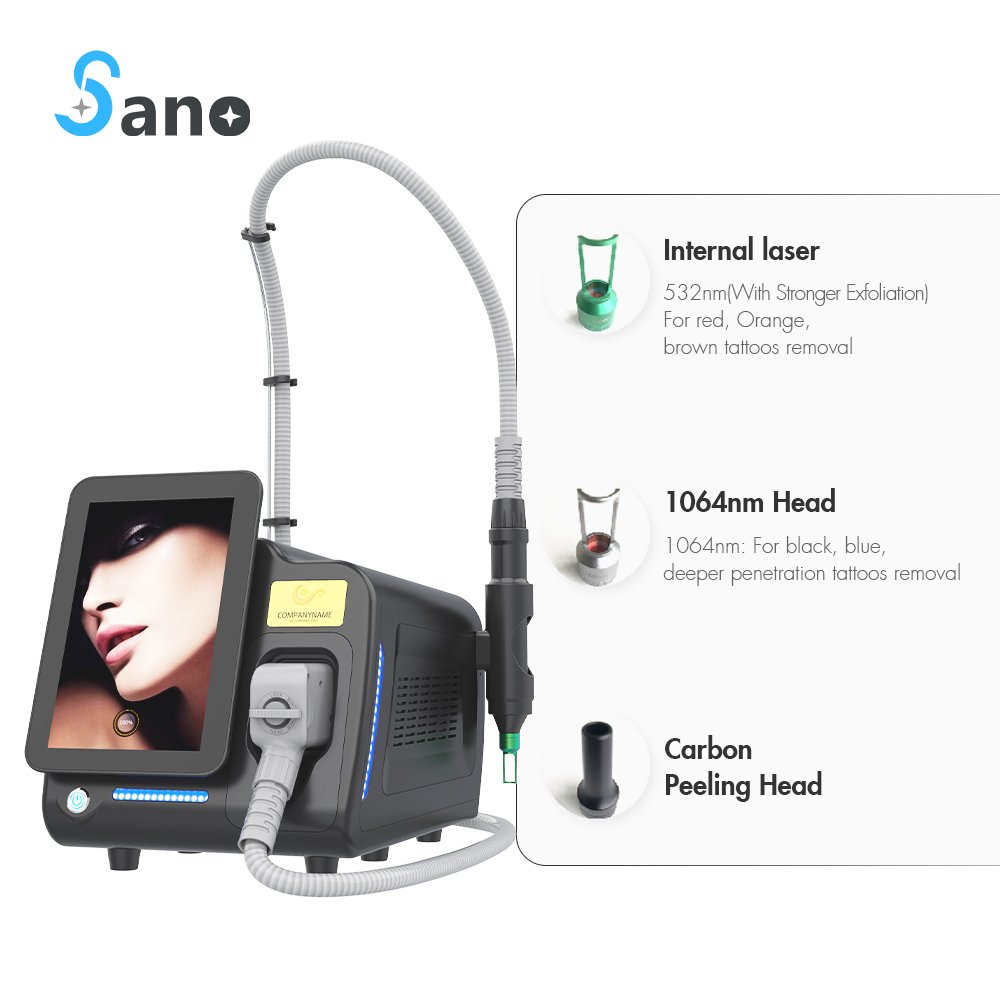 Portable Nd Yag Laser Price yag laser 1064nm 532nm Q Switched nd yag laser Tattoo Removal machine