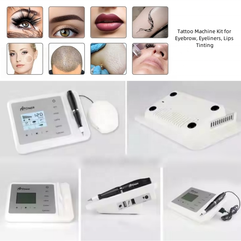 LED display dermapen Artmex V9 PMU MTS Permanent Makeup Machine Tattoo Cartridge Needles Kit for Eyebrow Eyeliners Lips Tinting