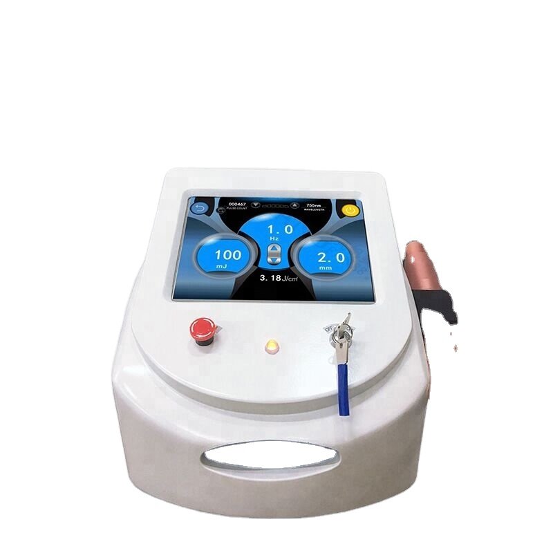 Skin Rejuvenation Portable Tattoo Removal Beauty Machine 4 Wavelength Nd Yag Diode Laser Pigment Removal Device