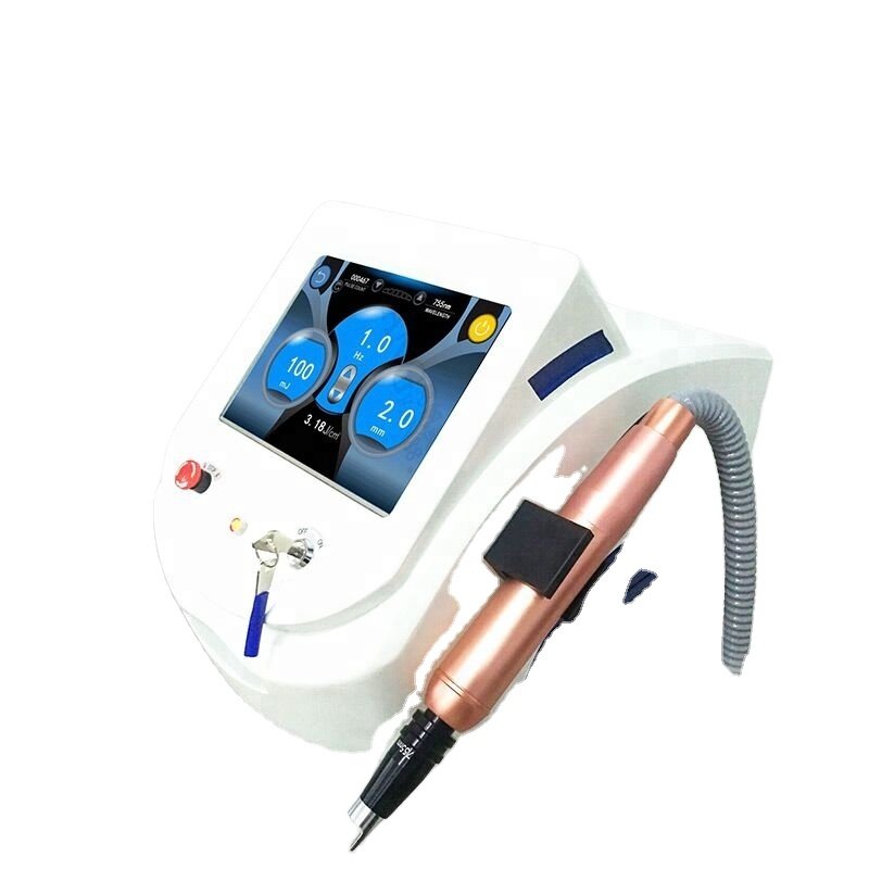 Skin Rejuvenation Portable Tattoo Removal Beauty Machine 4 Wavelength Nd Yag Diode Laser Pigment Removal Device