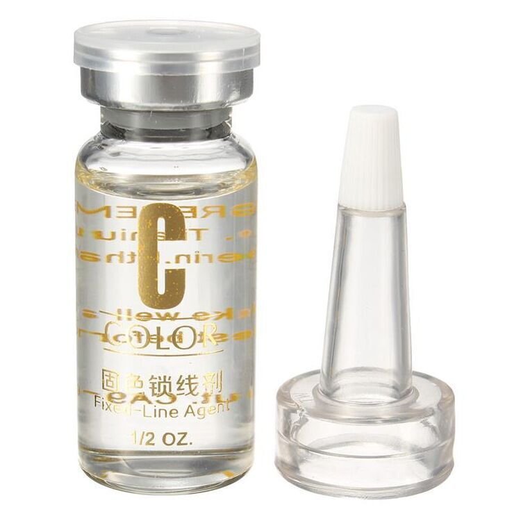 Microblading Eyebrow PMU Tattoo Fixed Color Agent Pigment Permanent Makeup Ink Locking Liquid Essence Effective Aftercare
