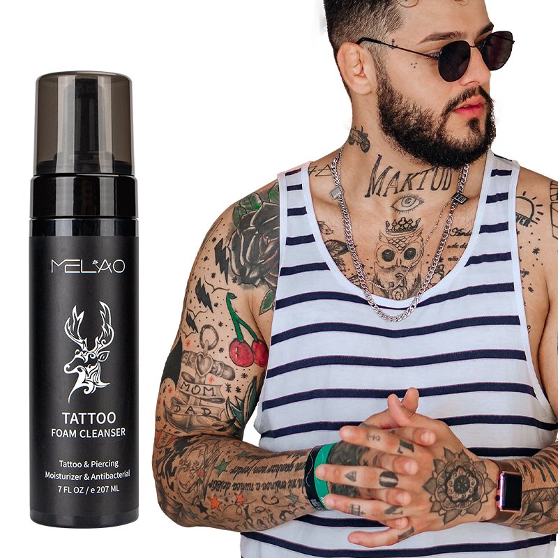 Private Label Body Face Eyebrow Moisturizing Cleansing Foam Soap Tattoo Aftercare Cleaner Mousse