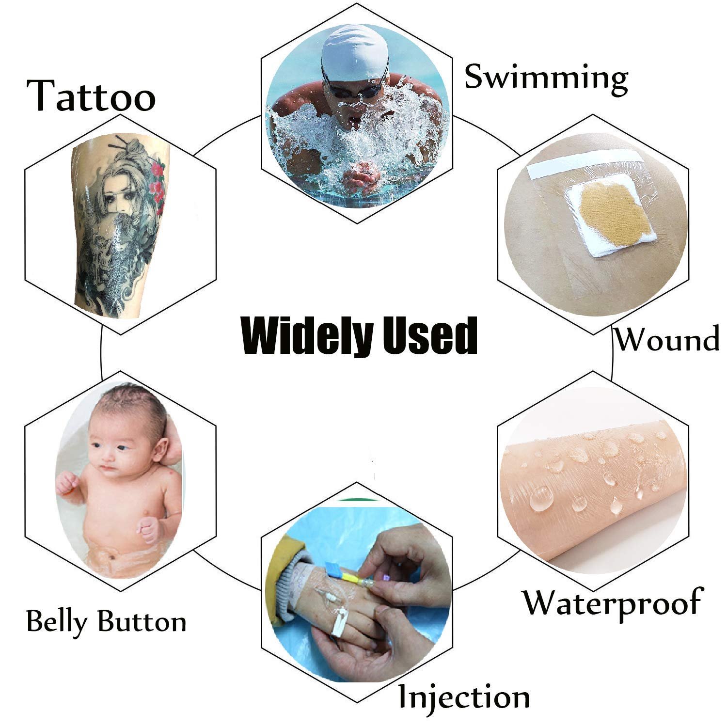 Custom Second Skin Healing Protection Clear Adhesive Bandage Waterproof Tattoo Wrap Aftercare Film Roll
