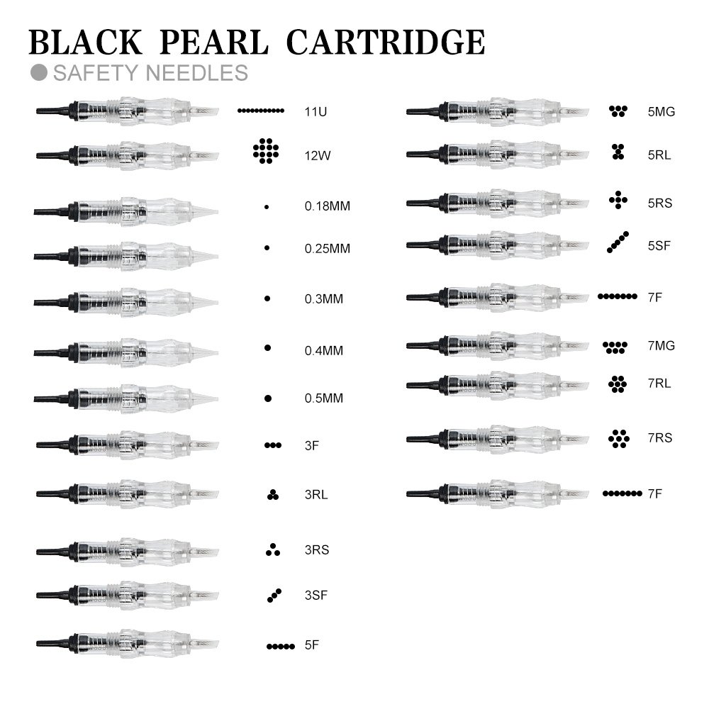 Disposable 0.18mm 1RL Screw Cartridge Needles For Black Pearl Permanent Makeup Machine