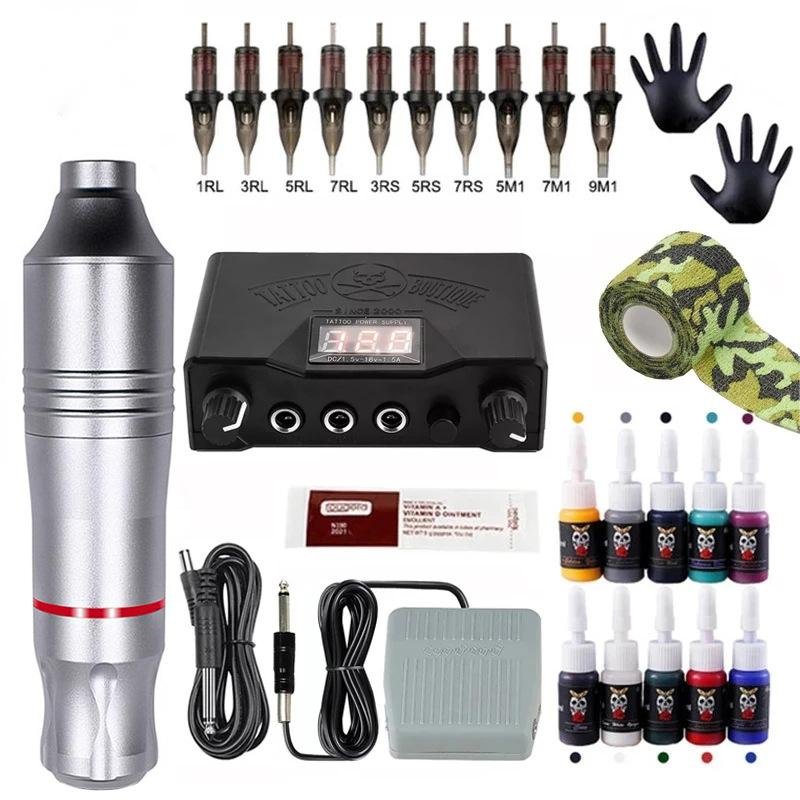 New Style Full Complete Tattoo Machine Set Liner Shader Tattoo Needle Professional Tattoo Machine Kit