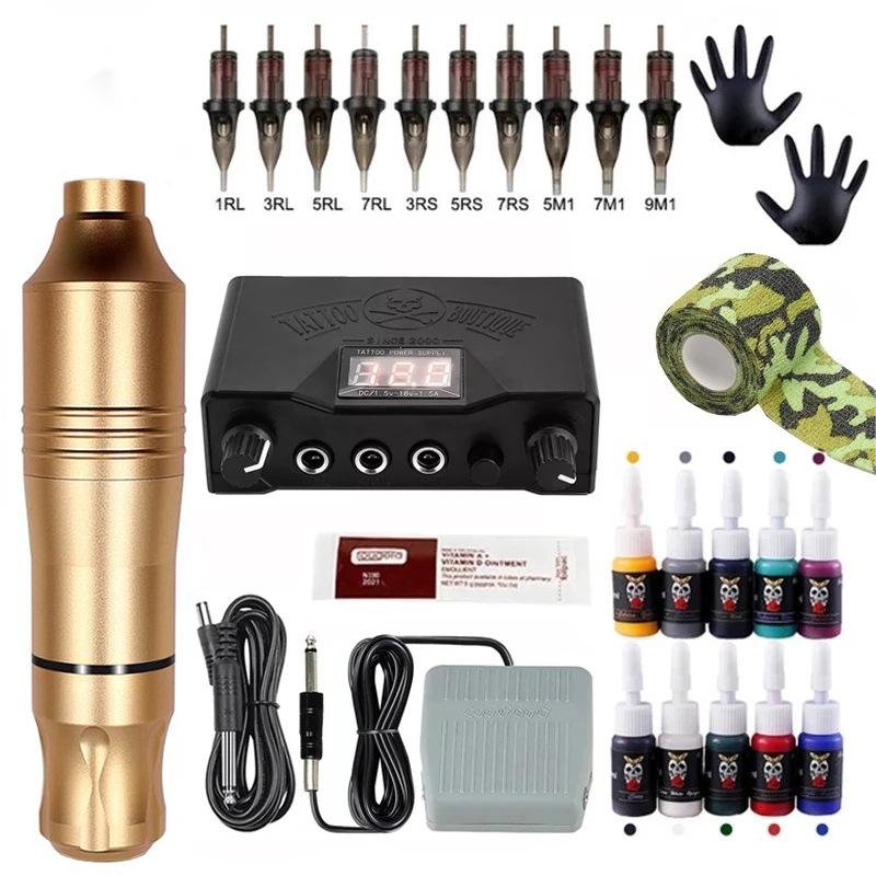 New Style Full Complete Tattoo Machine Set Liner Shader Tattoo Needle Professional Tattoo Machine Kit