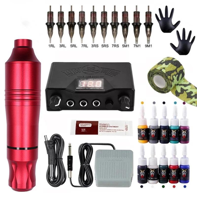 New Style Full Complete Tattoo Machine Set Liner Shader Tattoo Needle Professional Tattoo Machine Kit
