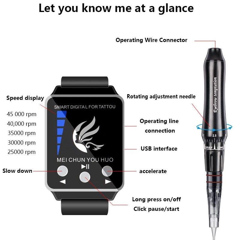 NEW Permanent Makeup Tattoo Machine Eyebrow Eyeliner Lips MTS Tattoo PMU System With 10pcs Needle