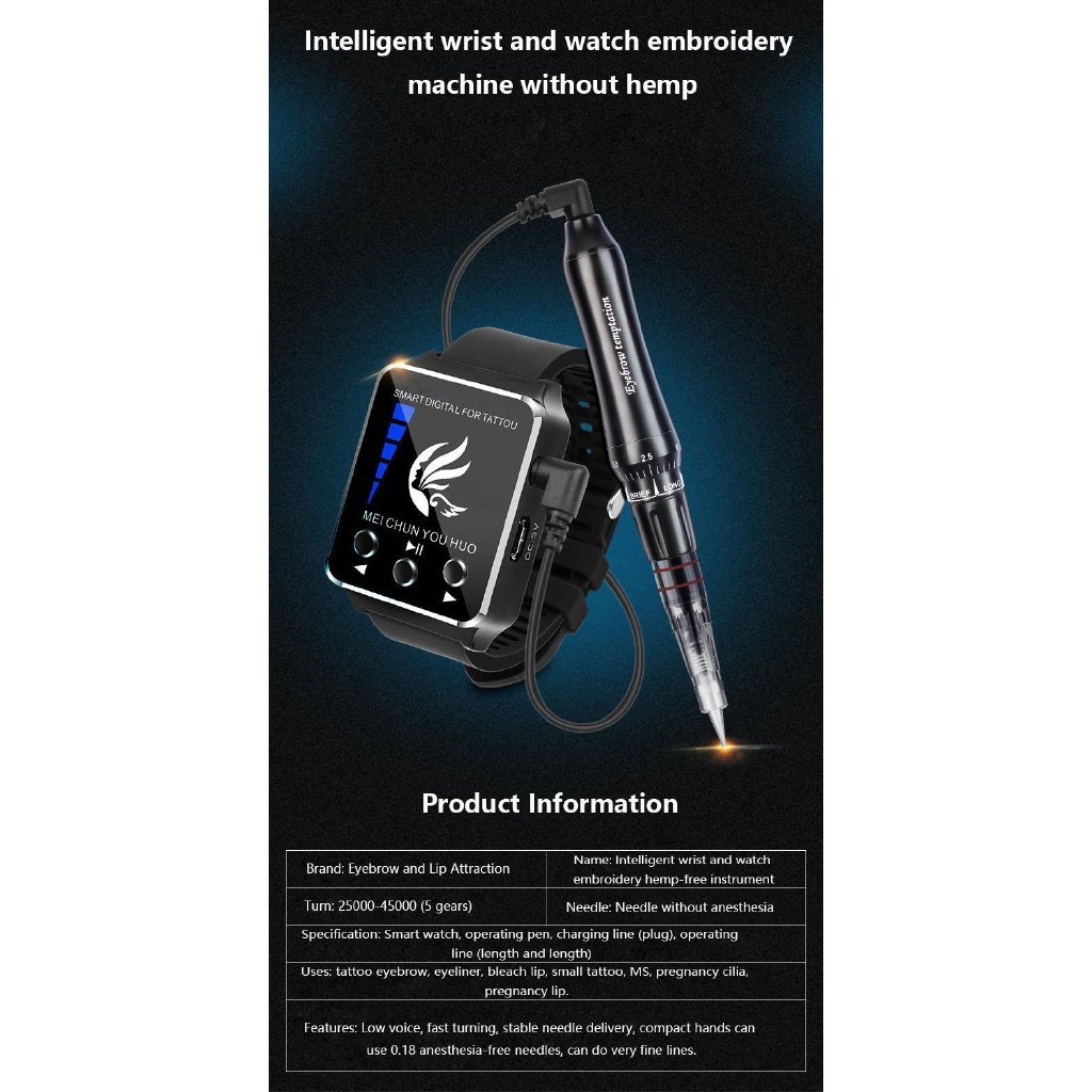 NEW Permanent Makeup Tattoo Machine Eyebrow Eyeliner Lips MTS Tattoo PMU System With 10pcs Needle