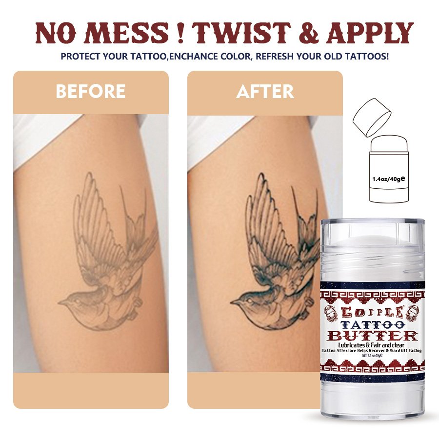 Private Label Moisturizing Tattoo Skin Healing Aftercare Color Locking Soothing Tattoo Repair Butter for Tattooed People