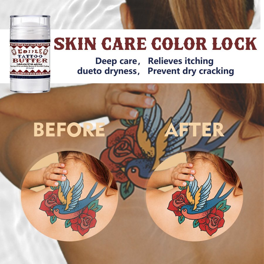 Private Label Moisturizing Tattoo Skin Healing Aftercare Color Locking Soothing Tattoo Repair Butter for Tattooed People