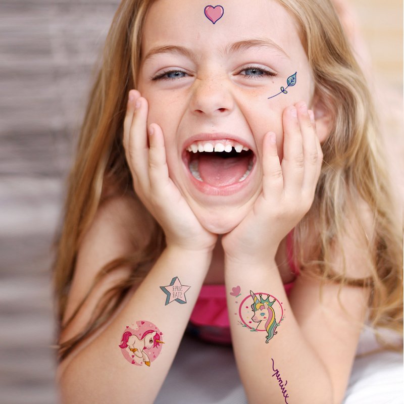 Non toxic waterproof Cute design children's fit Disposable party temporary tattoo stickers