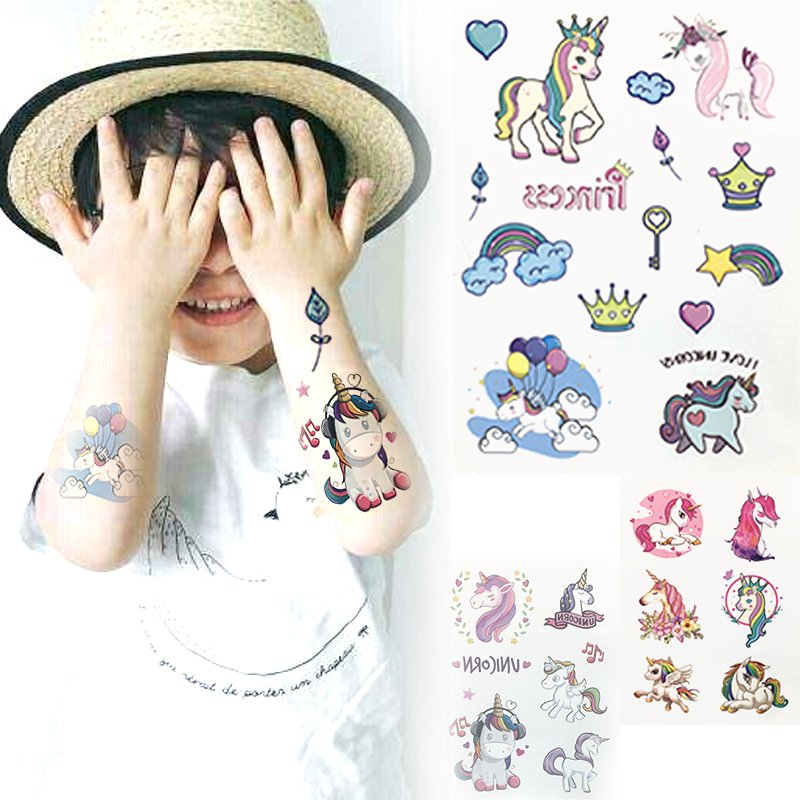 Non toxic waterproof Cute design children's fit Disposable party temporary tattoo stickers