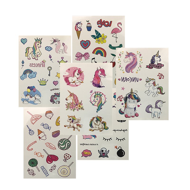 Non toxic waterproof Cute design children's fit Disposable party temporary tattoo stickers