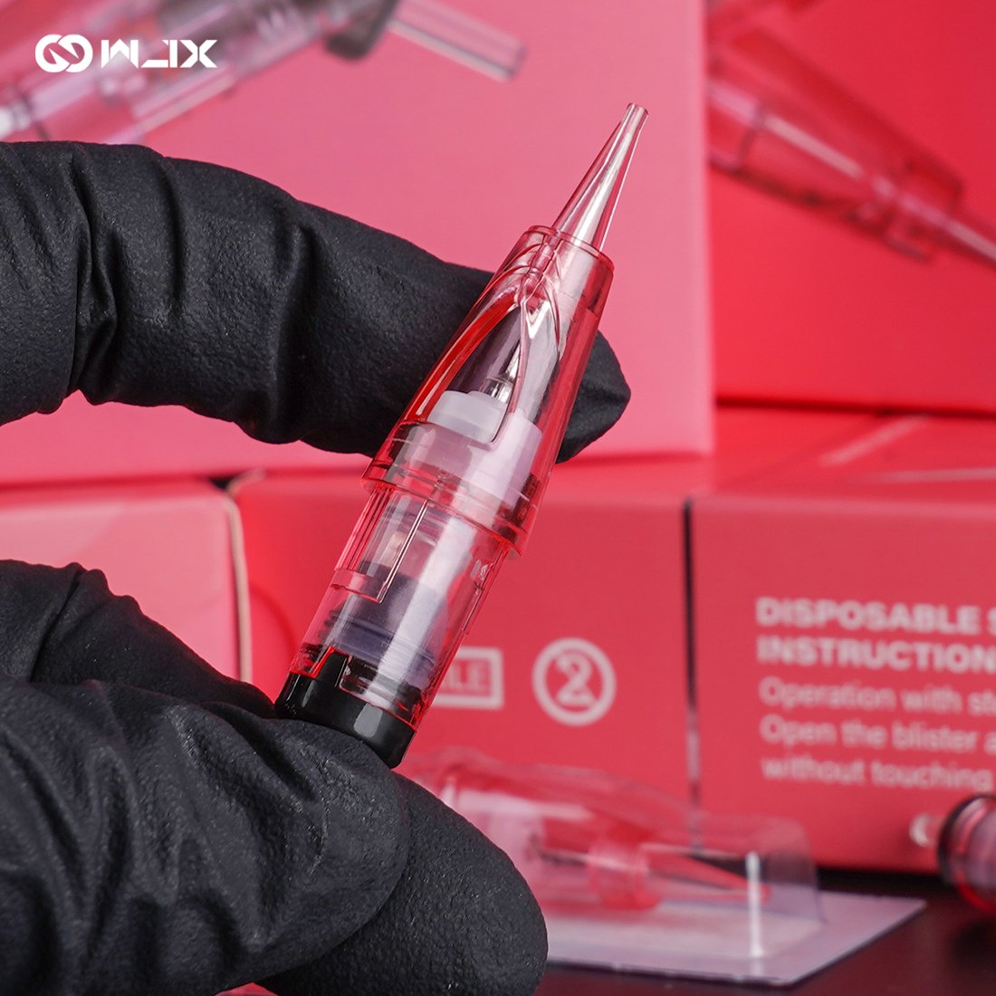 WJX Pink Professional Tattoo Cartridge Needles mo 20pcs rou Permanent Makeup Cartridge Needles