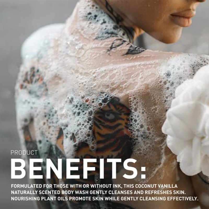Private Label Tattoo Aftercare Natural Cleansing Ingredients Body Wash Liquid Soap for all skin types