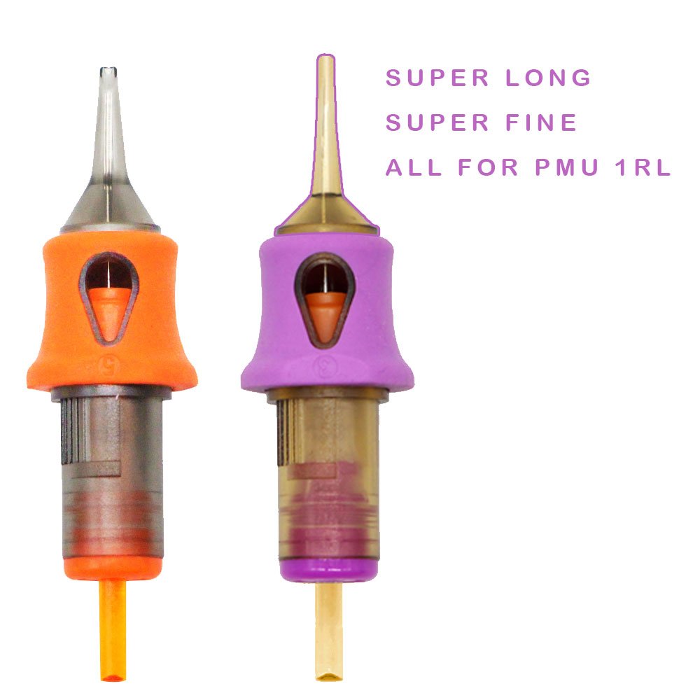 OEM Available Professional 1RL Tattoo Cartridge Needle For Permanent Makeup SMP 0.15 0.18 0.20 0.25 0.30mm Silicon Grip