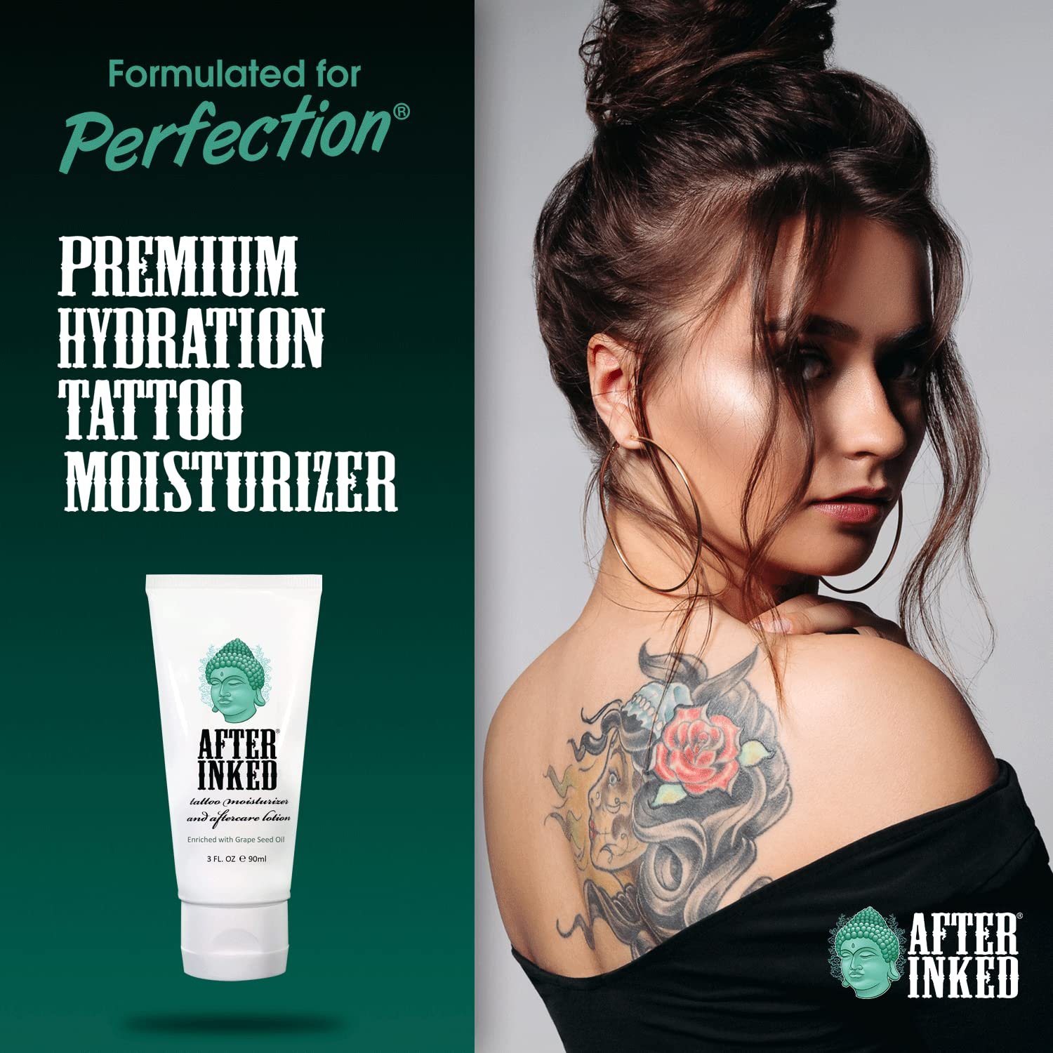 After Inked Tattoo Aftercare Lotion Moisturizer 3oz Tattoo Balm Ink Hydration Tattoo Aftercare