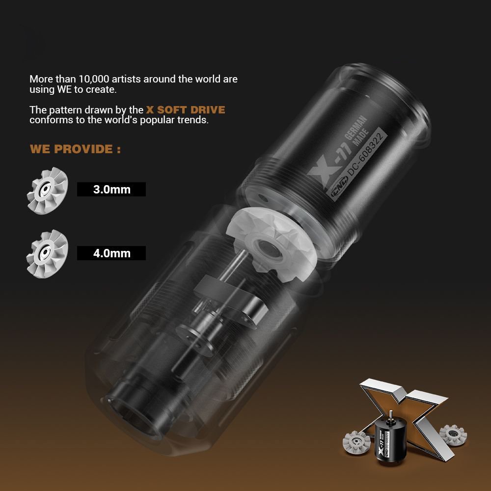 Wireless Tattoo Machine Pen CNC-X-WE PLUS Motor Tattoo Gun Rotary Equipment For Semi Permanent Microblading Makeup