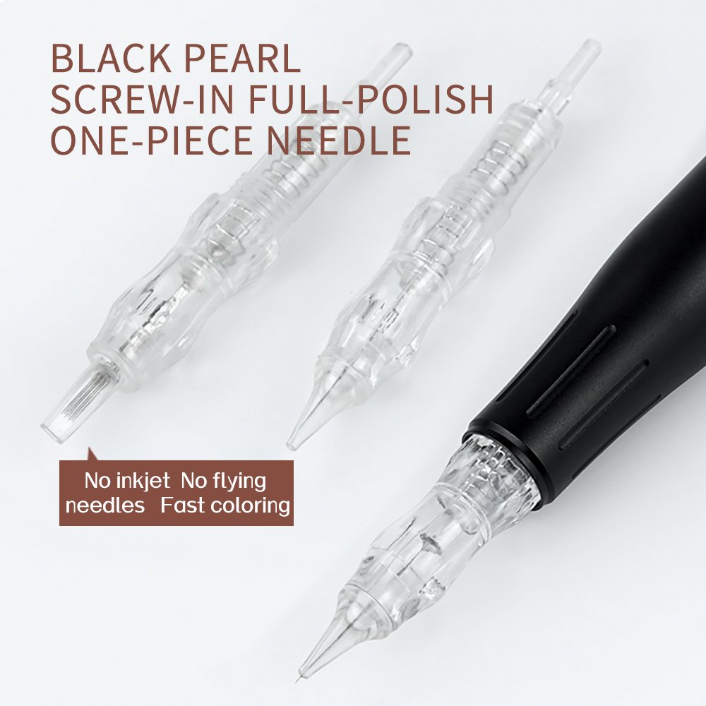 Popular Permanent Makeup Black Pearl Machine Needle Cartridge Needles For Permanent Makeup Eyebrow Tattoo Cartridge Needle