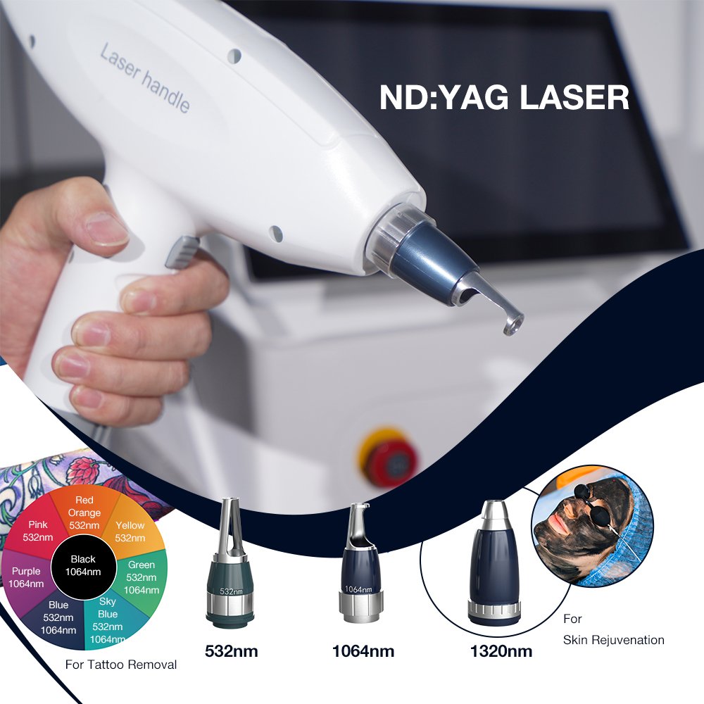 2 In 1 808 Laser Depilation Diode Laser Nd Yag And Tattoo Removal Skin Rejuvenation Machine