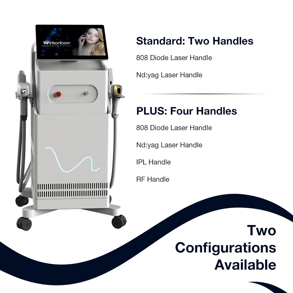 2 In 1 808 Laser Depilation Diode Laser Nd Yag And Tattoo Removal Skin Rejuvenation Machine