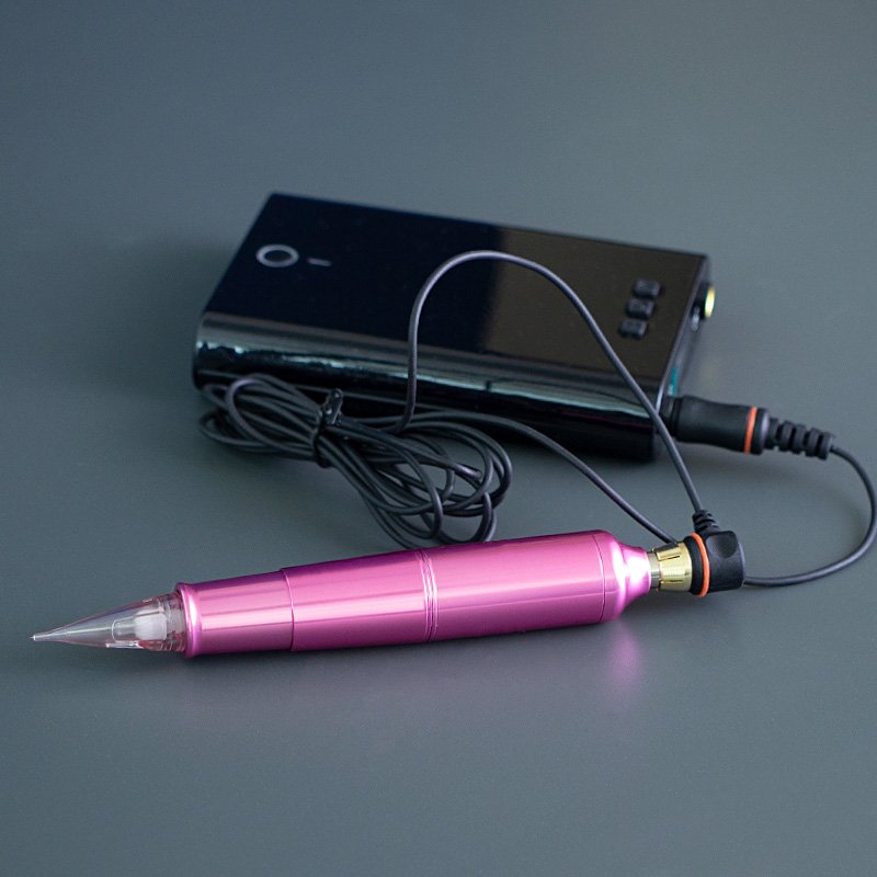 Wireless Tattoo & Permanent Make Up Machine Supplies Kit Rotary Pen PMU battery with 10pcs Utilizes Universal Needles