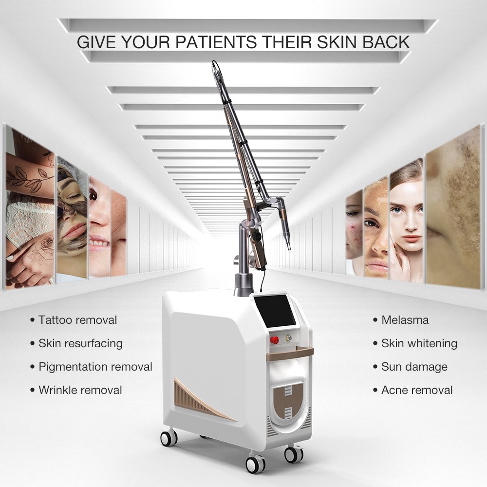 Winkonlaser Professional Pico Q-Switched Nd Yag Laser 1064Nm 532Nm Pico Carbon Peeling Tattoo Removal Machine