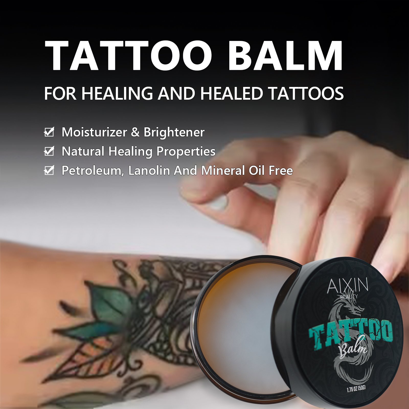BLIW Private Label 50G Natural Moisturizing Nourishing Skin Color Repairing Fast Healing Tattoo Aftercare Balm