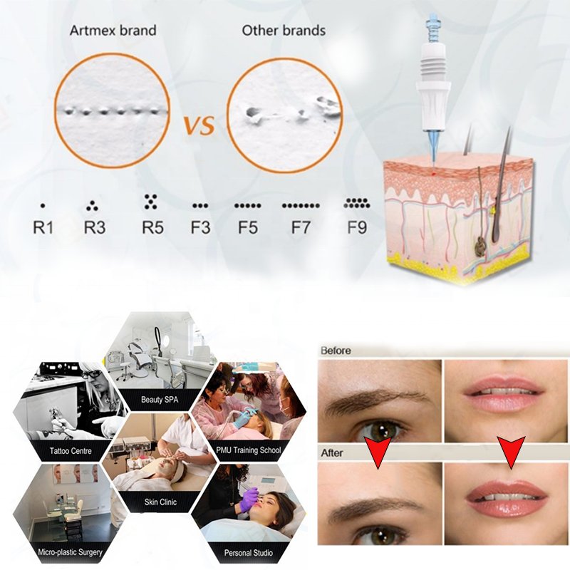 sexy lips tinting Digital semi Permanent Makeup tattoo Machine microblading gun Artmex V9 Permanent Microneedling tattoo pen