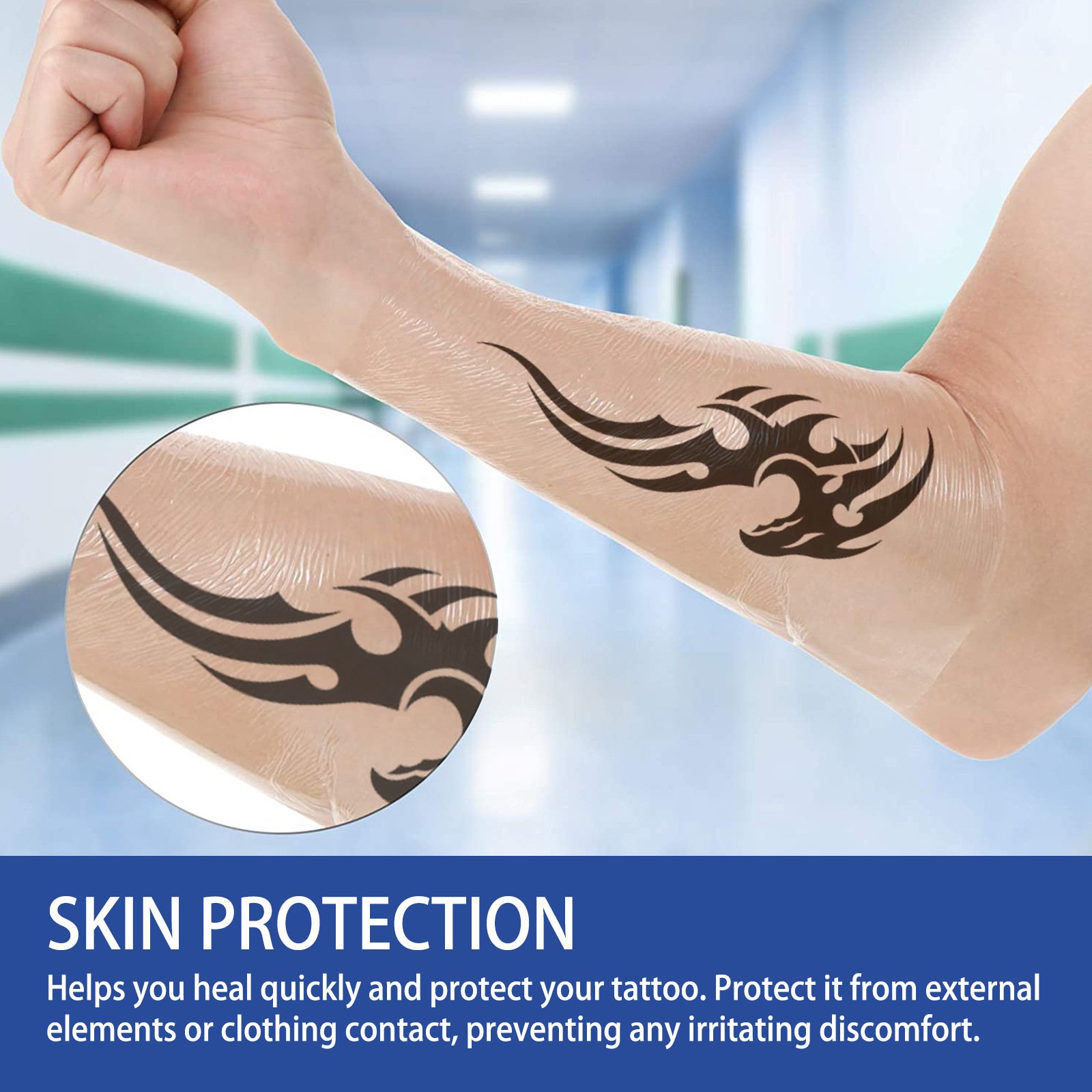 Tattoo Care Transparent Waterproof Stickers Tattoo Protective Film Stickers Bacteria Barrier Film Breathable Care Stickers
