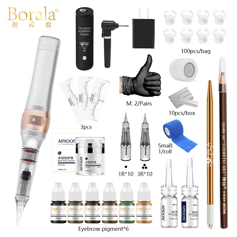 Professional Complete Beginners Tattoo Machine Set Rotary Eyebrow Body Tattoo Machine Kits
