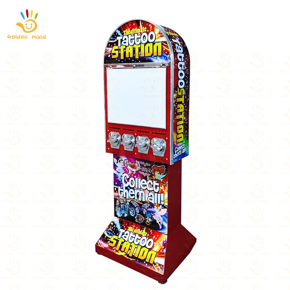 Gift Prize Vending Machine Coin Operated Game Pusher Machine for Amusement Park Tattoo Sticker Capsule Vending Machine