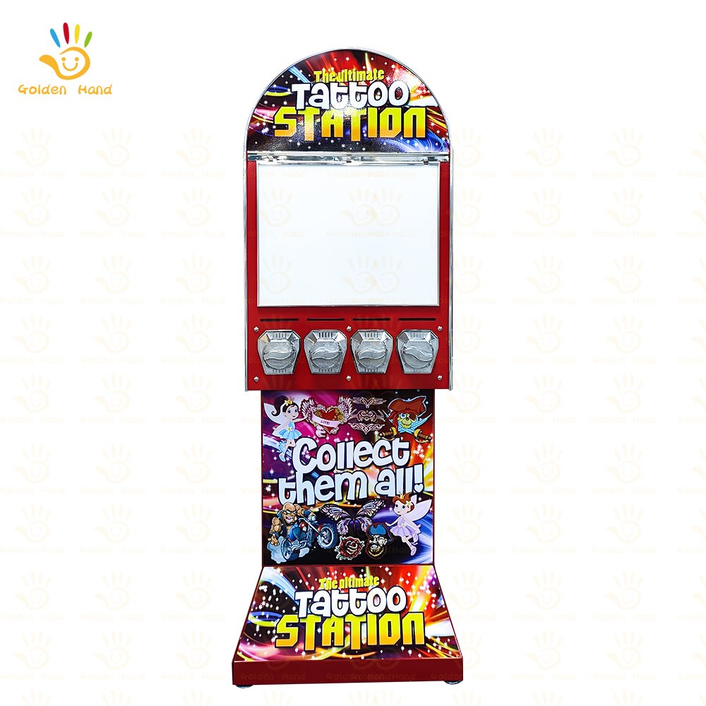Gift Prize Vending Machine Coin Operated Game Pusher Machine for Amusement Park Tattoo Sticker Capsule Vending Machine