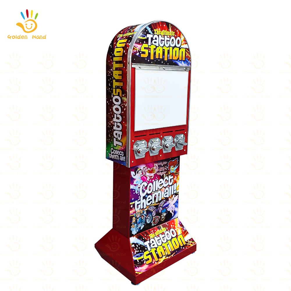 Gift Prize Vending Machine Coin Operated Game Pusher Machine for Amusement Park Tattoo Sticker Capsule Vending Machine