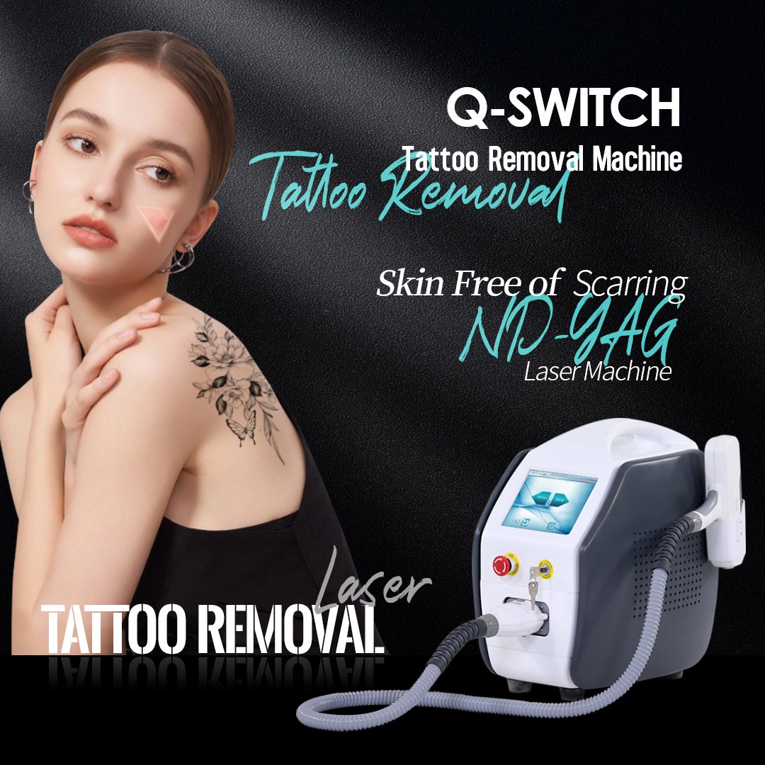 KES Portable 532Nm 1064Nm 755Nm Picosecond Pico Laser nd yag Laser Tattoo Removal Machine Used for Skin Rejuvenation