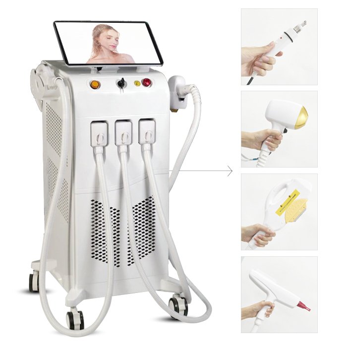 4 in 1 multifunction beauty salon equipment 1200W 1600W 1800W 755 808 940 1064nm diode laser hair removal for any skin
