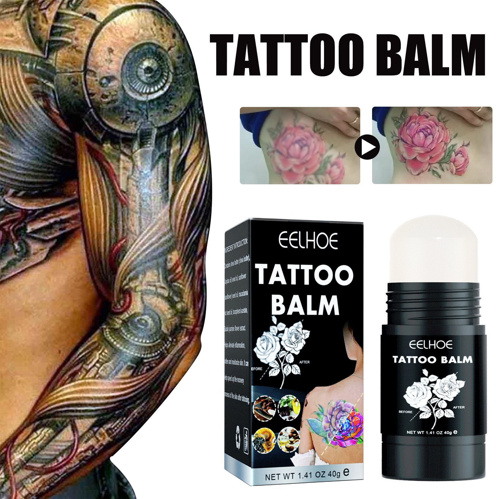 40g Skin Kiss Tattoo Brightening Cream Relieve Dull Tattoo Skin After Tattooed Eyebrow Aftercare Balm