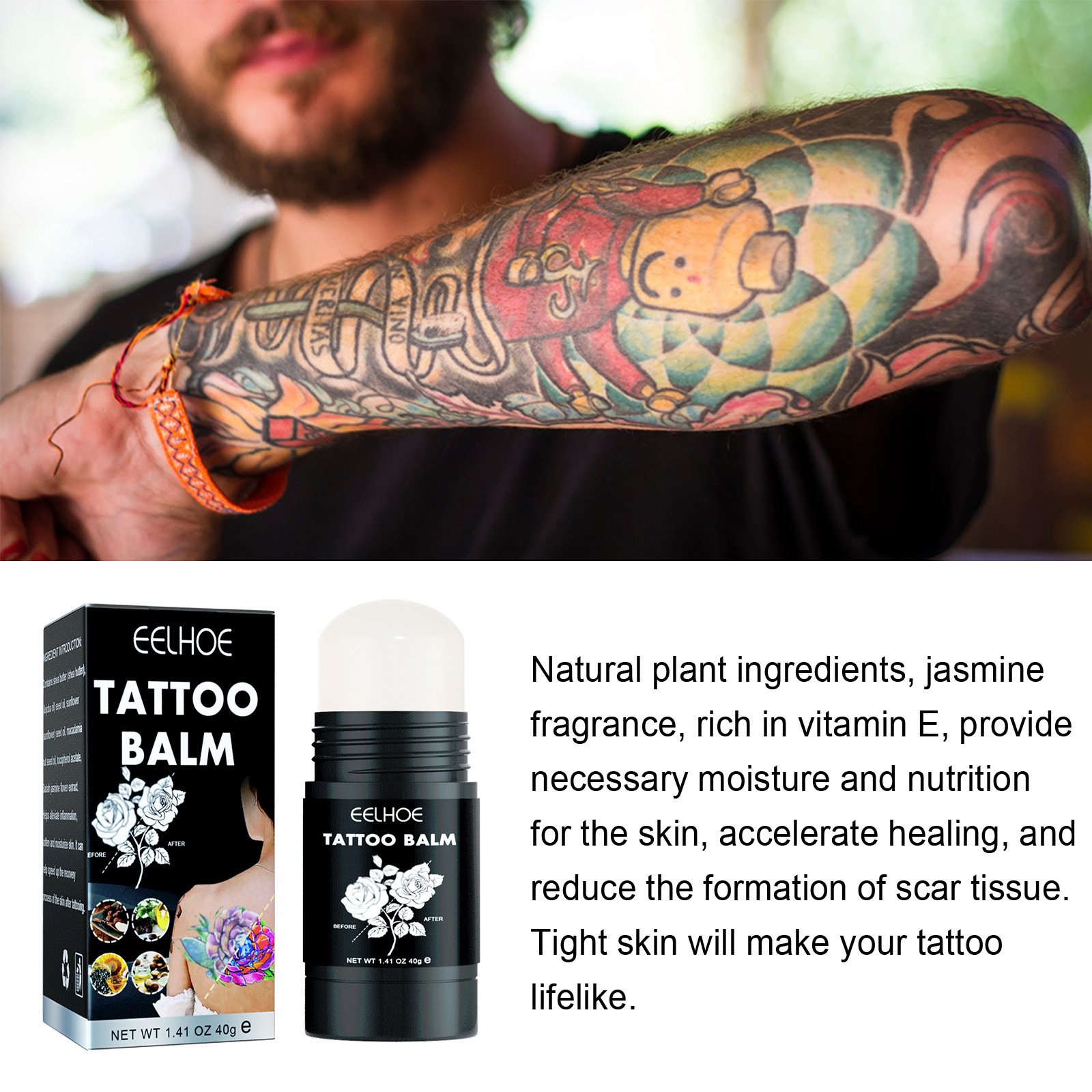 40g Skin Kiss Tattoo Brightening Cream Relieve Dull Tattoo Skin After Tattooed Eyebrow Aftercare Balm