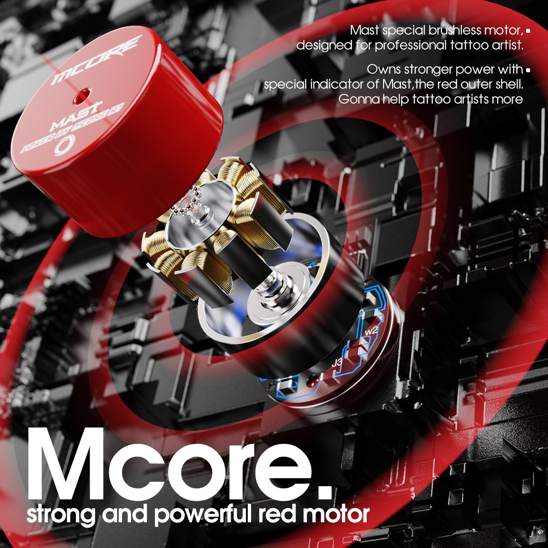 Mast Tour Pro Plus Tattoo Machine Brushless Tattoo Machine For Permanent Tattoo Machine 4.0mm Stroke