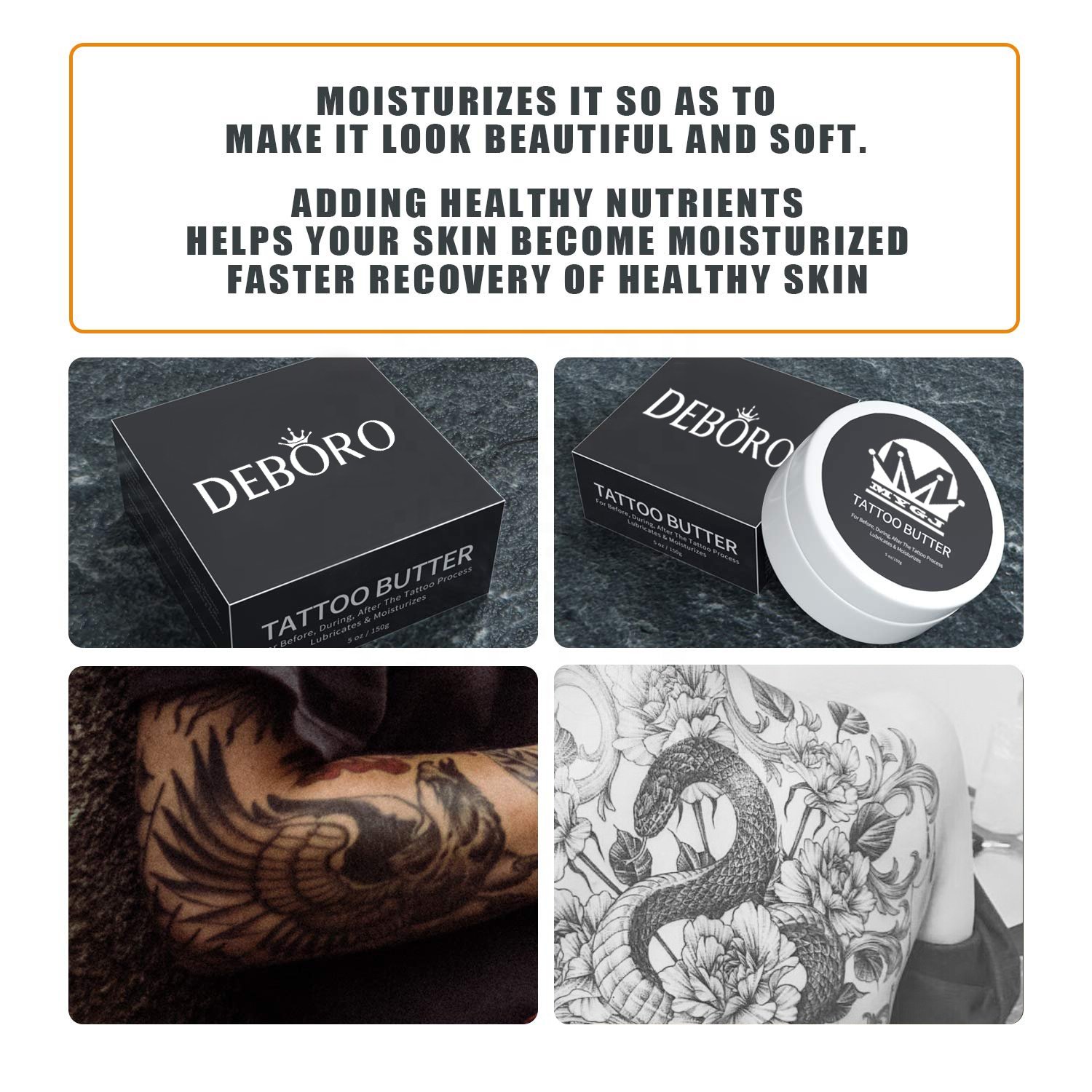Tattoo Aftercare Butter Brightener & Moisturizing Ointment Color Enhancement Tattoo Aftercare Balm Tattoo Kit Professional Cream