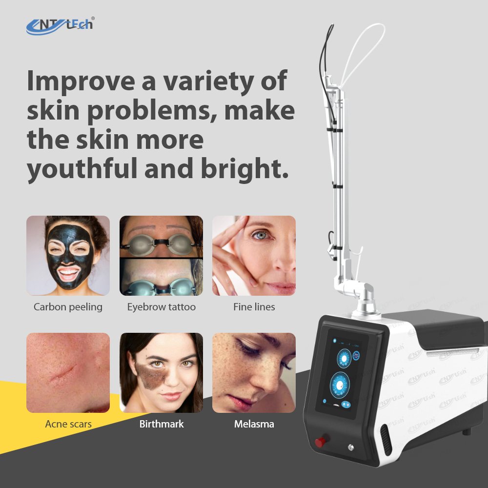 Portable pico laser super q switched 532nm 1064nm laser all color pigment removal picosecond laser tattoo removal machine