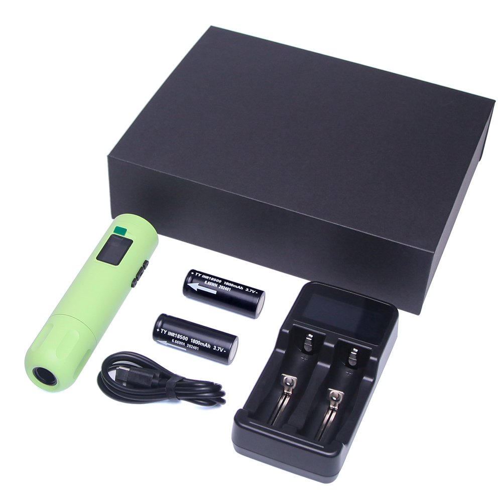 10 colors 4.2mm stroke Wholesale High Quality Wireless rotary Tattoo Pen 2 batteries for Cartridge Tattoo Needles