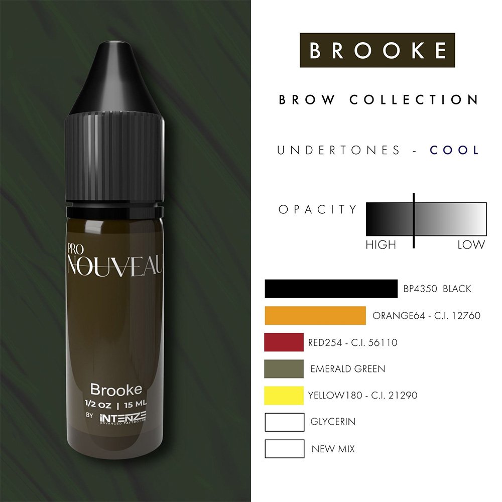 iNTENZE Pro Nouveau Permanent Makeup Pigments Eyebrows Tattoo Ink Microblading Brow Pigment