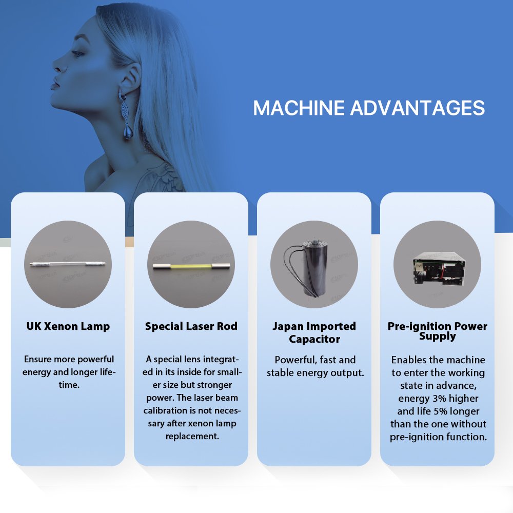Q switched nd yag picosecond laser portable nd yag laser tattoo removal machine