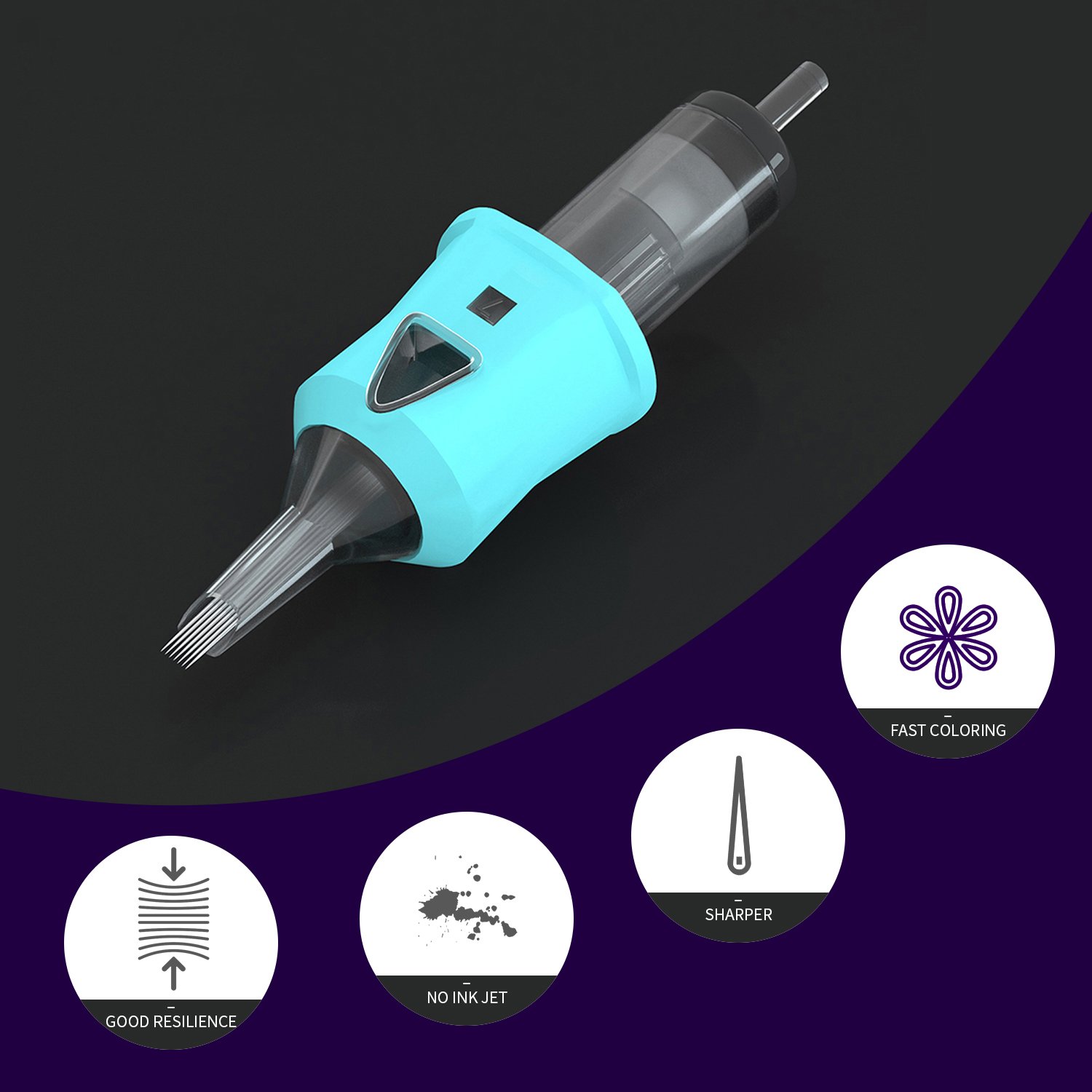 20pcs Spark Cartridge Tattoo Needles Permanent Makeup Tattoo Cartridge Needle Eyebrow for Rotary Tattoo Pen