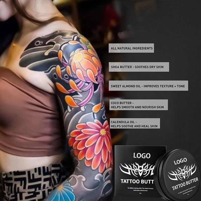 LYW Private Label 50g Organic Tattoo Cream Fade Protection And Moisturizer Tattoo Aftercare Balm Herbal Juice Tattoo