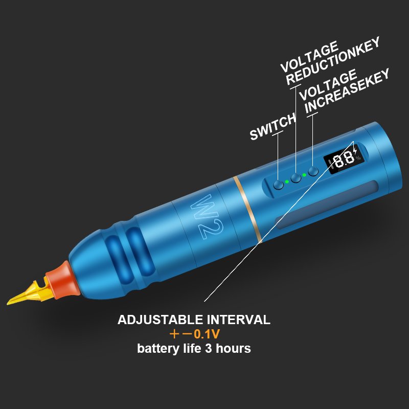 Professional Aluminium Alloy Wireless Tattoo Guns Tattoo Pen Rotary Tattoo Machine